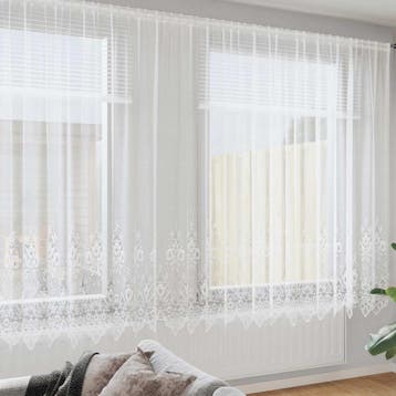 vidaXL Kantgordijn Wit 240x750cm Polyester, Huis en Inrichting, Verzenden, Nieuw, Wit