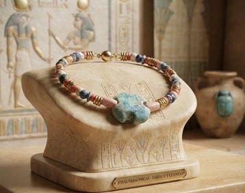 Oud-Egyptisch Verguld Kralenarmband - Sleutel van het