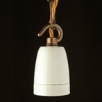 Fitting Keramiek Wit Hook Brons E27, Nieuw