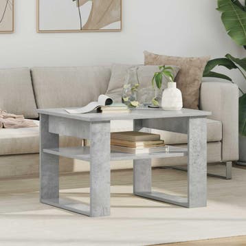 vidaXL Salontafel Beton Grijs 64 x 54 x 44 cm Bewerkt hout, Huis en Inrichting, Tafels | Salontafels, Verzenden, Nieuw, Overige houtsoorten