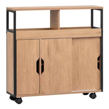 Industriële Badkamerkast 70×70×20 cm met Wielen & Deuren, Verzenden, Nieuw