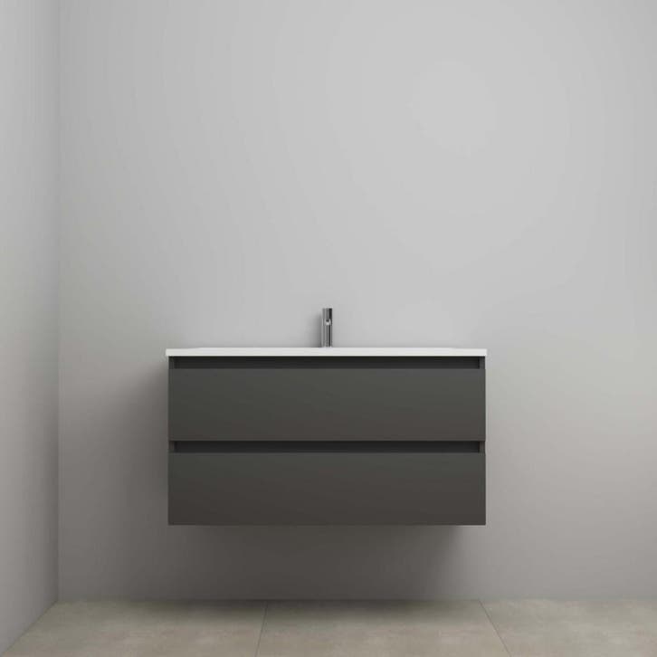 On-Line Onderkast - 100 cm - Voorgemonteerd - Acryl Wastafel, Huis en Inrichting, Badkamer | Badkamermeubels, Nieuw, Ophalen of Verzenden