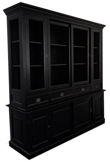 Buffetkast zwart - zwart Eelde 225cm, Ophalen of Verzenden, Nieuw