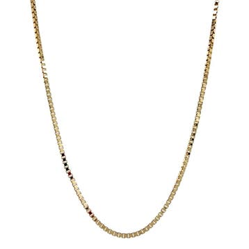 Gouden lengtecollier venetiaan 70.5 cm 14 karaat, Sieraden, Tassen en Uiterlijk, Kettingen, Verzenden, Zo goed als nieuw, Goud