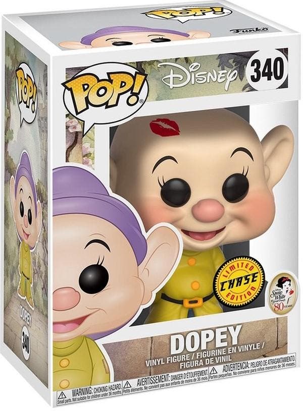 Funko Pop! - Disney Snow White Dopey Chase Variant #340 |, Verzamelen, Poppetjes en Figuurtjes, Nieuw, Verzenden