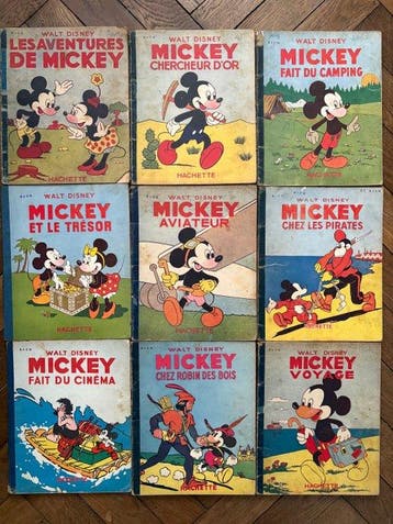 Mickey - 9x C - 9 Album - Herdruk - 1948/1950, Boeken, Nieuw