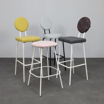 4x Barstool Mix By Puik Design - Barkruk, Huis en Inrichting, Ophalen of Verzenden, Zo goed als nieuw, Leer, 90 cm of meer