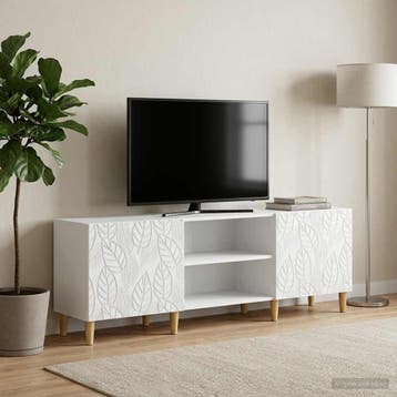 vidaXL TV-kast 150 x 31 x 50 cm Wit Bewerkt hout, Minder dan 50 cm, Verzenden, Nieuw, Minder dan 100 cm