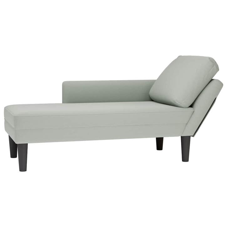 vidaXL Chaise longue met kussen & rechterarmleuning fluweel, Huis en Inrichting, Banken | Sofa's en Chaises Longues, Nieuw, Verzenden