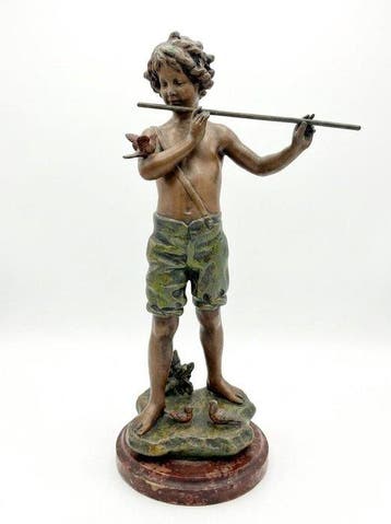 A.j. Scotte - A.J. Scotte (1867-1925) - Beeld, Charmeur - 41, Antiek en Kunst
