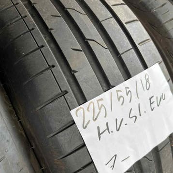 2 x Hankook Ventus S1 Evo 225-55-18 Zomerbanden 7mm, Auto-onderdelen, Banden en Velgen, 18 inch, Gebruikt, Ophalen of Verzenden