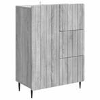 vidaXL Dressoir met lade Grijs sonoma 66 x 34,5 x 91,5 cm, Verzenden, Nieuw, Overige houtsoorten, Minder dan 50 cm