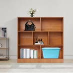 Houten Boekenkast met 7 Vakken – Staande Opbergkast 100 cm, Verzenden, Nieuw