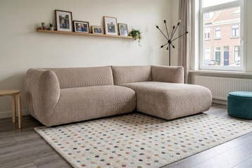 Loungebank Veendam - loungebanken, Nieuw, 125 tot 150 cm, Stof, 250 tot 300 cm