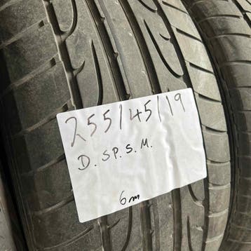 2 x Dunlop SP Sport Maxx 255-45-19 Zomerbanden 6mm, 19 inch, Gebruikt, 255 mm, Ophalen of Verzenden