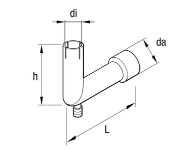 Eberspächer RVS uitlaatbochtstuk 24mm met condensaflaat, Ophalen of Verzenden, Nieuw