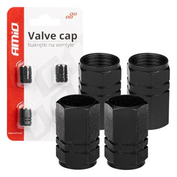 Aluminium ventieldopje - Zwart - 4 stuks, Auto-onderdelen, Verzenden, Nieuw