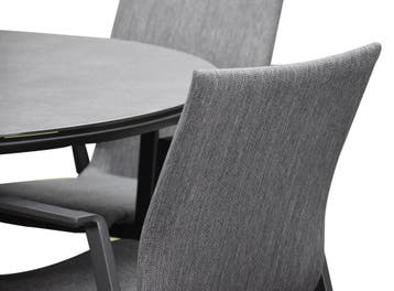 Nancy dining tuinstoel stapelbaar antraciet aluminium, Ophalen of Verzenden, Nieuw