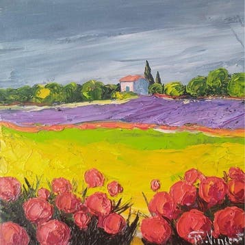 R. Vincent (1954) - La nuit en Provence oeuvre de Vincent