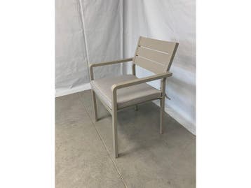 Te Velde tuinmeubelen barolo aluminium tuinstoel taupe, Nieuw, Aluminium, Stoel