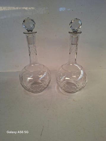 Baccarat - Fles (2) - Schubben en netten - Kristal - Paar