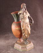 Art Nouveau beeld - sculptuur, Oriëntalistische dame met, Antiek en Kunst