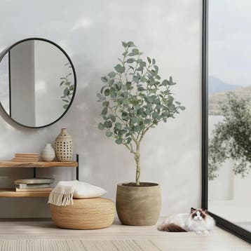 Kunstplant Eucalyptus Boom - 120/150/180 cm Hoog - Realistis, Tuin en Terras, Bloempotten, Verzenden, Nieuw