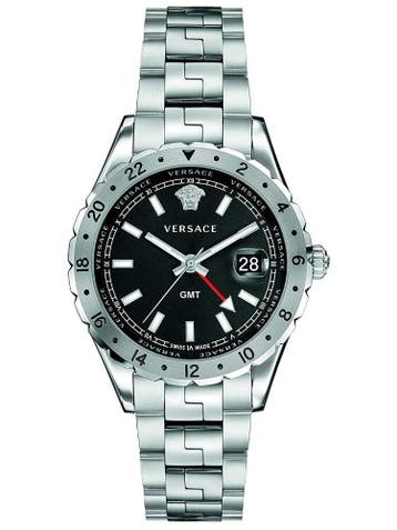 Versace V11020015 Hellenyium GMT heren horloge, Overige merken, Staal, Verzenden, Polshorloge