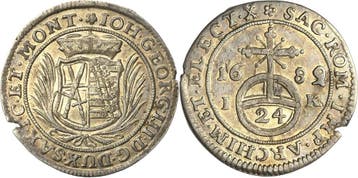 1/24 taler, daalder (groschen) 1689, Sachsen-kurlinie ab..., Verzenden