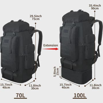 100L Outdoor Kampeerrugzak - Grote Capaciteit Reistas voor M, Verzenden, Nieuw