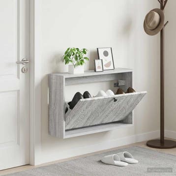 vidaXL Wandgemonteerde Schoenkast DELFT 71 x 17 x 43 cm, Verzenden, Nieuw