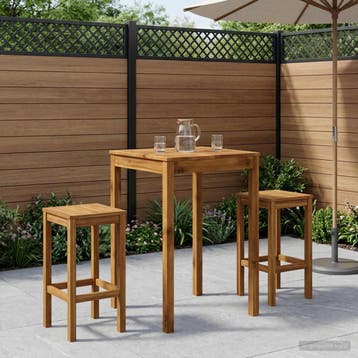 vidaXL Tuinbar Tafel LAREN Naturel 70 x 68,5 x 105 cm, Tuin en Terras, Verzenden, Nieuw