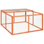 vidaXL Konijnenhok 124x120x60 cm massief vurenhout, Verzenden, Nieuw