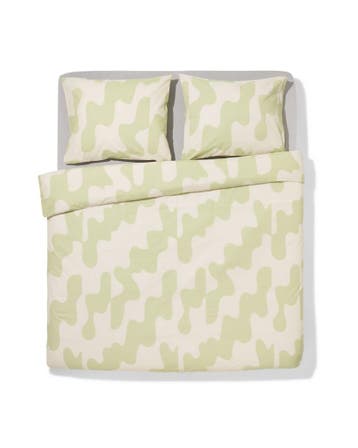 HEMA Dekbedovertrek 240x200/220cm zacht katoen organisch, Verzenden, Nieuw, Groen