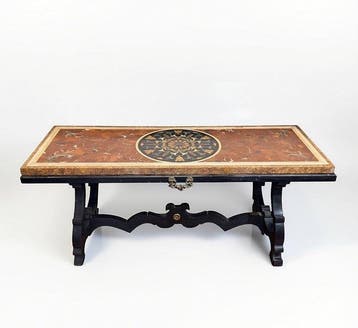 Tafel - Marmer - Tafel van Zeldzame Marmeren Policro