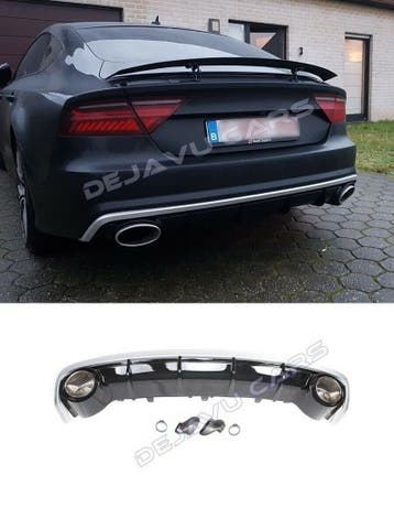 RS7 Look Diffuser + Uitlaat sierstukken voor Audi A7 4G, Ophalen of Verzenden