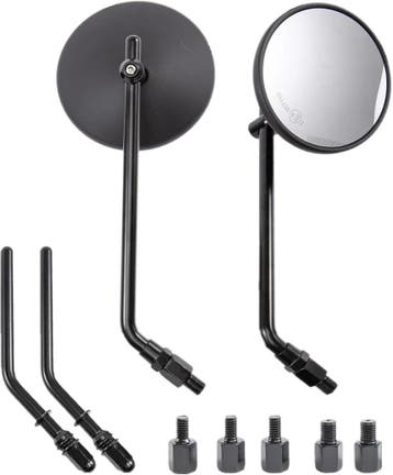 Stuurspiegels Retro Zwart 8/10mm - Laatste Stuk!, Ophalen of Verzenden, Gebruikt
