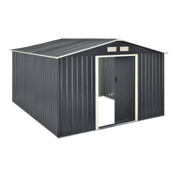 [en.casa] Tuinhuis tuinschuur met schuifdeur 277x319x192 cm, Verzenden, Nieuw