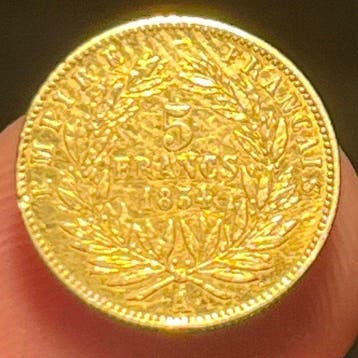 Frankrijk. Napoléon III. 5 Francs 1854-A, Paris
