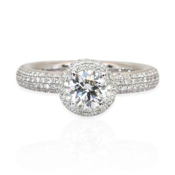Ring - 18 karaat Witgoud - 1.43ct. tw. Diamant (Natuurlijk), Nieuw