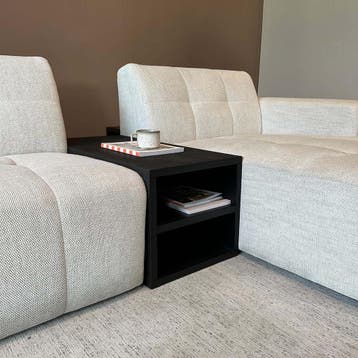 *WOONWINKEL* Banktafel Zwart Met Opbergruimte, Huis en Inrichting, Tafels | Bijzettafels, Verzenden, Nieuw