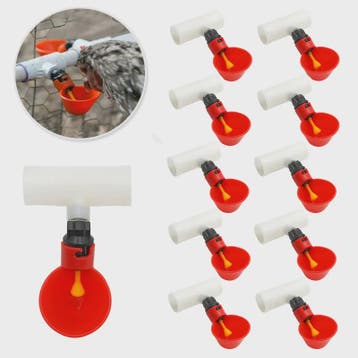 10x Automatische Drinkbakken voor Kip en Kwartel met Gele Te, Verzenden, Nieuw