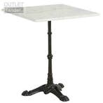 Vierkant marmer bistrotafel met gietijzer onderstel - tafel, Ophalen of Verzenden, Nieuw, Overige materialen, Eettafel