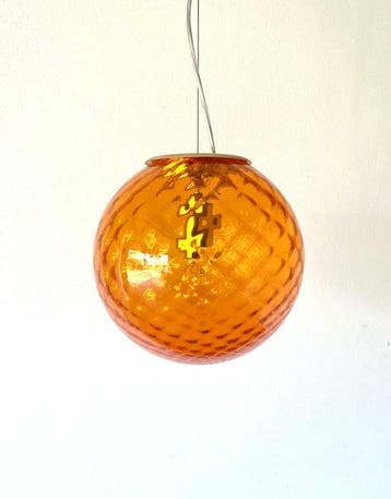Kroonluchter - Oranje Baloton 80s - Vetro Murano