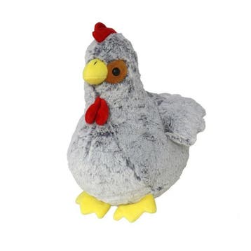 Pluche kip knuffel - 20 cm - grijs - boerderij knuffel, Verzenden, Nieuw
