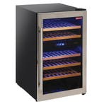 Diamond Wijnkoelkast | 140L (33x 75cl) | RVS/Zwart | 2 Zones, Witgoed en Apparatuur, Koelkasten en IJskasten, Ophalen of Verzenden