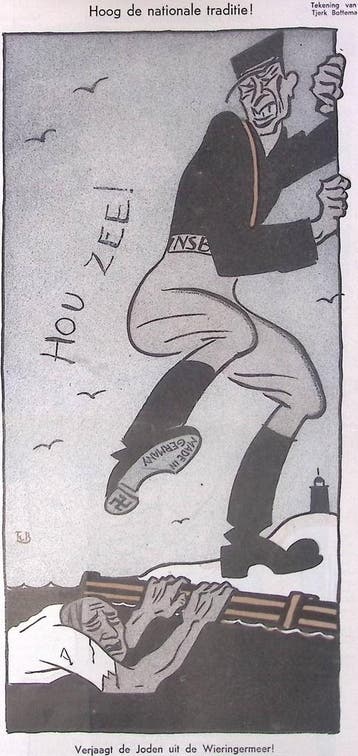 Spotprent over Joods werkdorp en de NSB (lijst optie), Antiek en Kunst, Verzenden