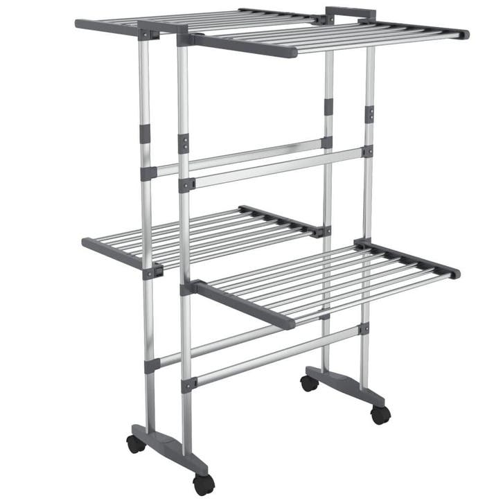 Droogrek aluminium op wielen | Tweedekansje | OP=OP, Tuin en Terras, Droogmolens en Wasrekken, Zo goed als nieuw, Wasrek, Ophalen of Verzenden