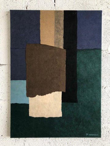 Valérie Bernier - RUE DE LA HARPE - 70x50cm, Antiek en Kunst