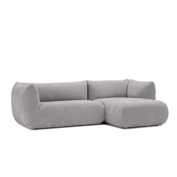 Loungebank Veendam - loungebanken - Grijs, Nieuw, 125 tot 150 cm, Stof, 250 tot 300 cm